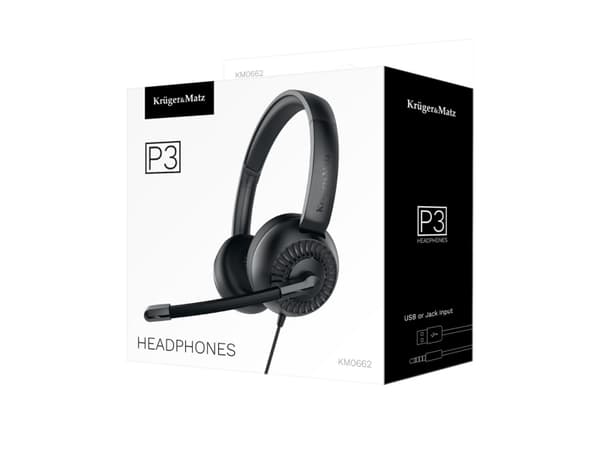 Headphones with microphone Kruger&Matz Headphones with microphone for computer (USB) Kruger&Matz P3