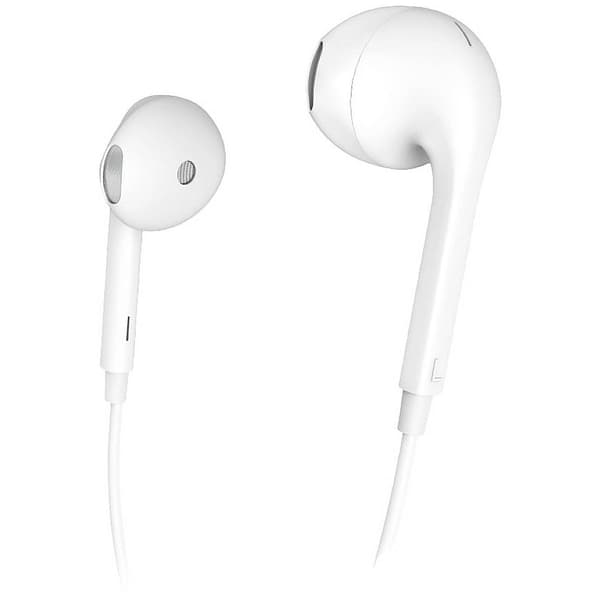 Hama Glow HiFi In Ear hörlurar Sladd Stereo Vit Volymkontroll