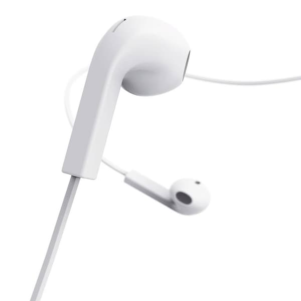 Hama Advance HiFi In Ear hörlurar Sladd Stereo Vit Volymkontroll