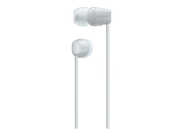 Sony WI-C100 - Hörlurar med mikrofon - inuti örat - nacKräm - Bluetooth - trådlös - vit