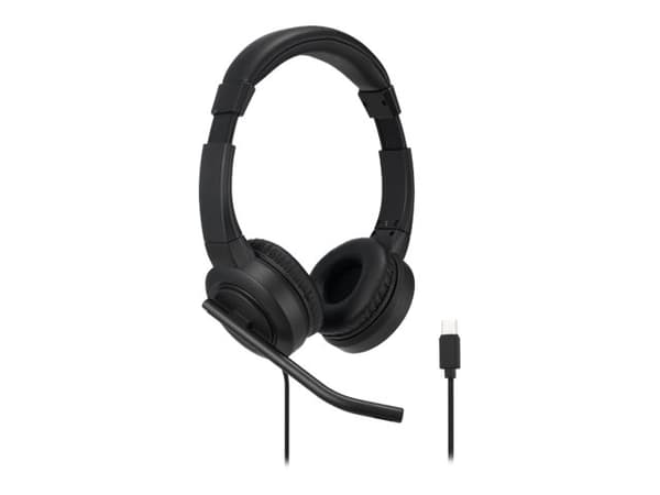 Kensington H1000 - Hodesett - on-ear - kablet - USB-C - svart