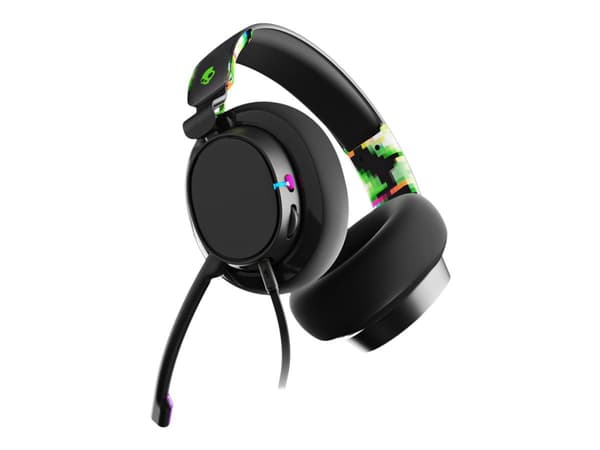 Skullcandy SLYR PRO - Headset - fullstorlek - kabelansluten - 3,5 mm kontakt - ljudisolerande - black digi hype