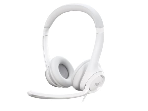 Logitech H390 - Headset - på øret - kabling - USB - Off-White