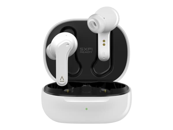 Creative Zen Air - True wireless-hörlurar med mikrofon - inuti örat - Bluetooth - aktiv brusradering - vit