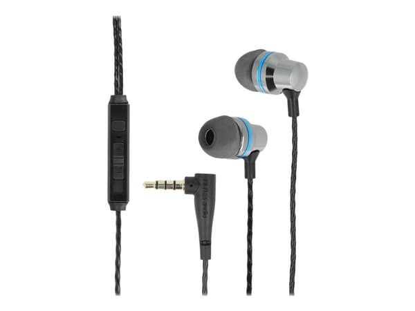 DeLOCK 27183, Langallinen, Puhelut/Musiikki, 20 - 25000 Hz, 15 g, Kuulokkeet, Harmaa