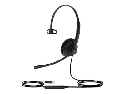 Yealink UH34 Mono - Headset - på örat - kabelansluten - USB - svart - UC-certifierad