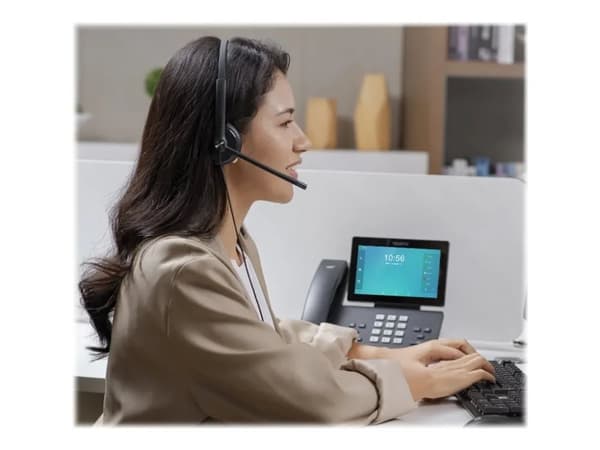 Yealink UH34 Mono - Headset - på örat - kabelansluten - USB - svart - UC-certifierad