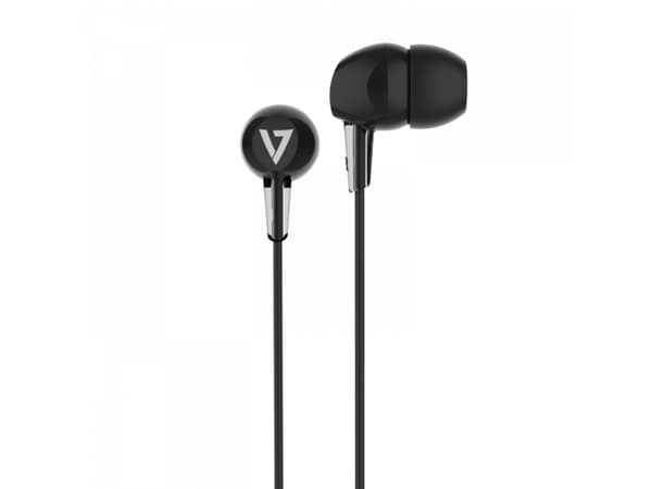 V7 HA200, Ledningsført, Musik, 20 - 20000 Hz, Hovedtelefoner, Sort