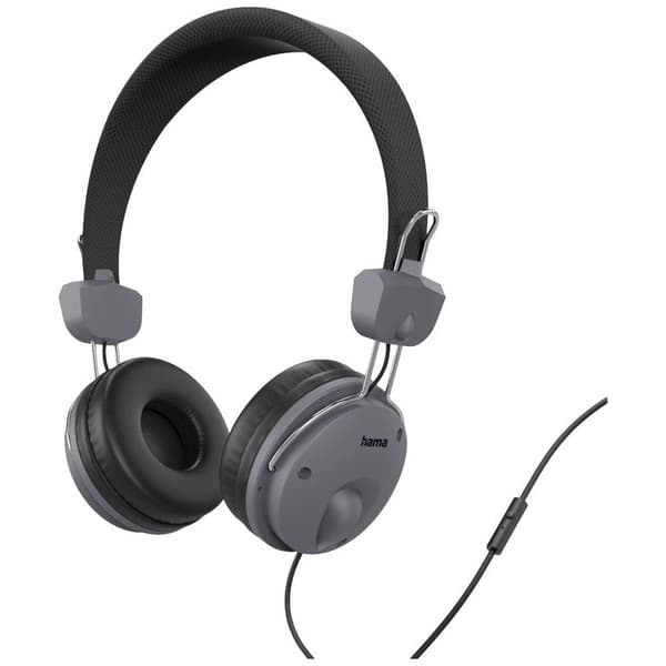 Hama Fun HiFi On Ear hörlurar Sladd Stereo Mörkgrå, Svart