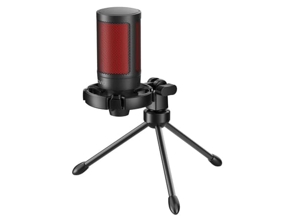 Savio wired gaming microphone with backlight tripod USB SONAR PRO, Spillkonsollmikrofon, Koblet med ledninger (ikke trådløs), 3.5 mm (1/8"), Sort, Rø