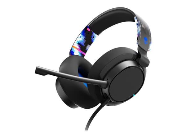 Skullcandy SLYR PRO - Headset - fullstorlek - Bluetooth - trådlös, kabelansluten - 3,5 mm kontakt - ljudisolerande - black digi hype