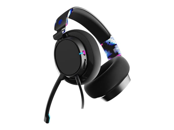 Skullcandy SLYR PRO - Headset - fullstorlek - Bluetooth - trådlös, kabelansluten - 3,5 mm kontakt - ljudisolerande - black digi hype