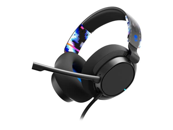 Skullcandy SLYR PRO - Headset - fullstorlek - Bluetooth - trådlös, kabelansluten - 3,5 mm kontakt - ljudisolerande - black digi hype