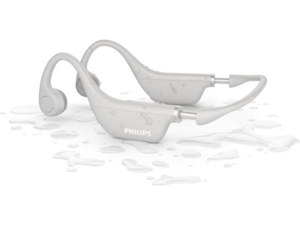 Philips Kids TAK4607GY - Hodetelefoner med mikrofon - åpent øre - bak-nakken-montering - Bluetooth - trådløs - grå