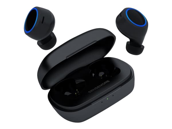 Creative Sensemore Air - True wireless-hörlurar med mikrofon - inuti örat - Bluetooth - aktiv brusradering - svart