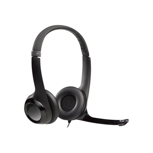 Logitech H390 Datorer On-ear headset Sladd Stereo Gråvit Brusreducering för mikrofon Headset, Volymkontroll, Mikrofonlj