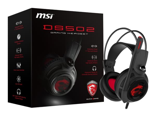 MSI DS502 - Headset - fullstorlek - kabelansluten - USB