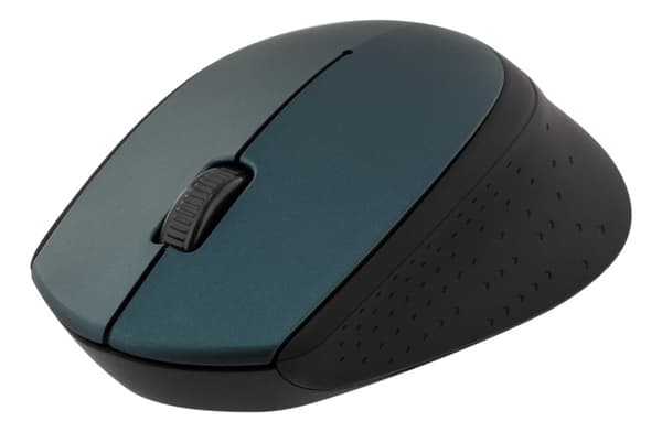 DELTACO trådlös optisk mus 2,4GHz, 3 knappar med scroll, 1200 DPI,grön Svart, Grön