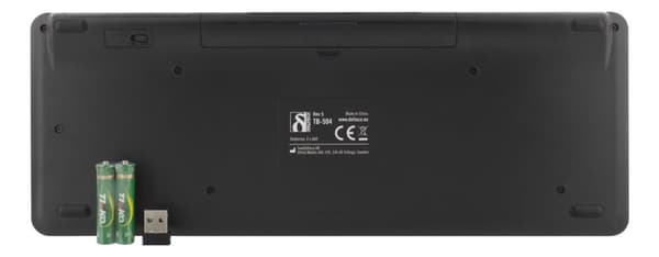 DELTACO Wireless mini kb, USB nano, nordic,86 keys,  black