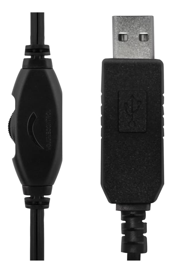 DELTACO USB stereo-headset, 40 mm drivere, 32 ohm, 20Hz-20kHz, 96dB ±