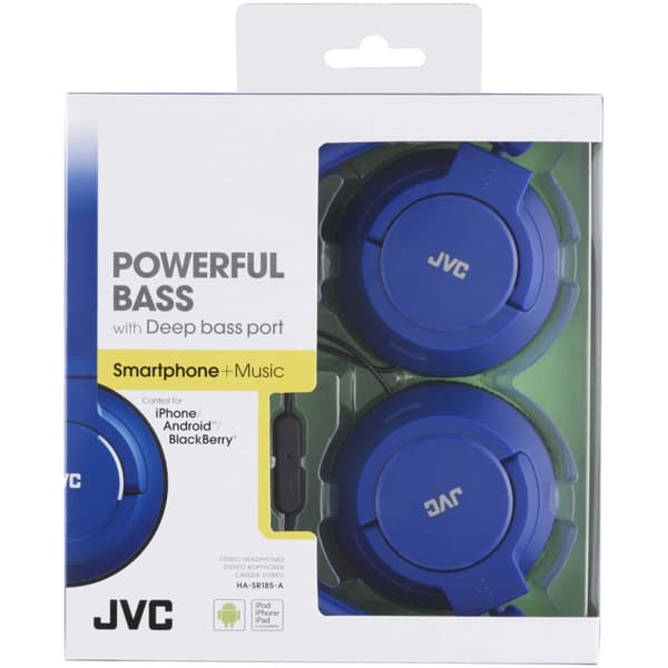 JVC Hörlur SR185 On-Ear Remote Mic Mörkblå
