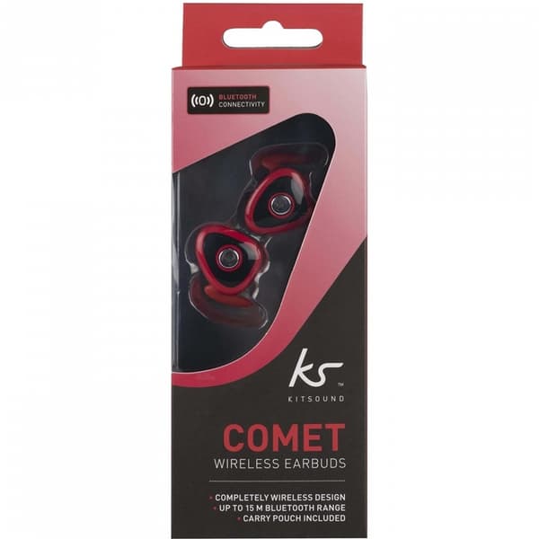 KitSound Hörlur Comet In-Ear True Wireless Röd