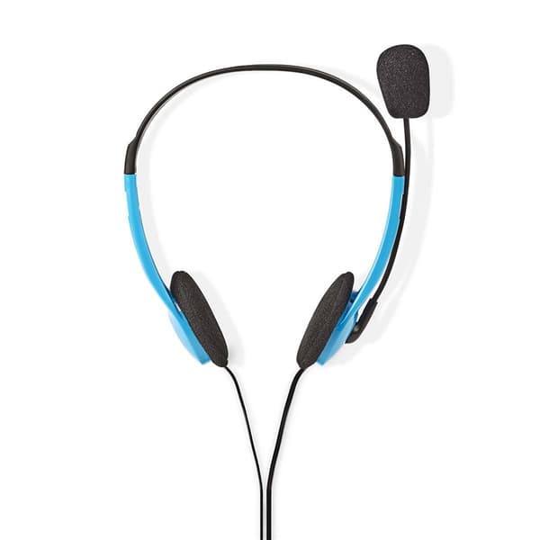 Nedis PC headset | On-Ear | Stereo | 2x 3.5 mm | Vikbara Mikrofon | Blå