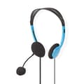 Miniatyrbild 6 av 10: Nedis PC headset | On-Ear | Stereo | 2x 3.5 mm | Vikbara Mikrofon | Blå