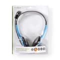 Miniatyrbild 9 av 10: Nedis PC headset | On-Ear | Stereo | 2x 3.5 mm | Vikbara Mikrofon | Blå
