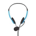 Miniatyrbild 1 av 10: Nedis PC headset | On-Ear | Stereo | 2x 3.5 mm | Vikbara Mikrofon | Blå