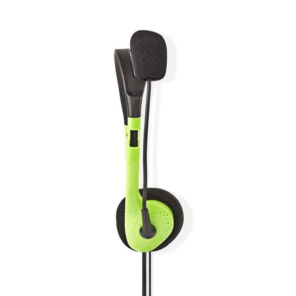 Nedis PC-headset | On-Ear-Kuulokkeet | Stereo | 2x 3.5 mm | Kokoontaitettava Mikrofoni | Vihreä