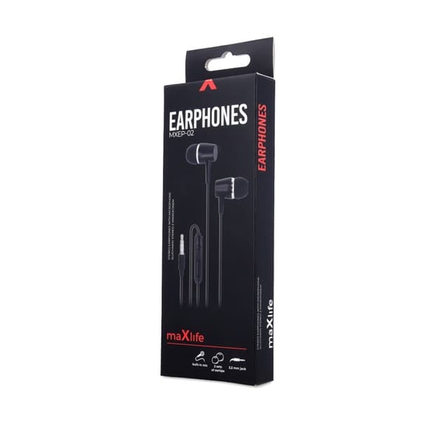 Maxlife MXEP-02 - In-Ear-hodetelefoner med mikrofon, svart