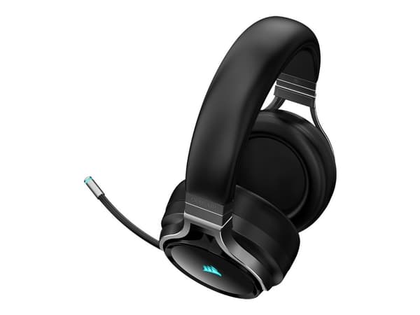 Corsair Gaming VIRTUOSO RGB - Hodesett - trådløst - full størrelse - svart
