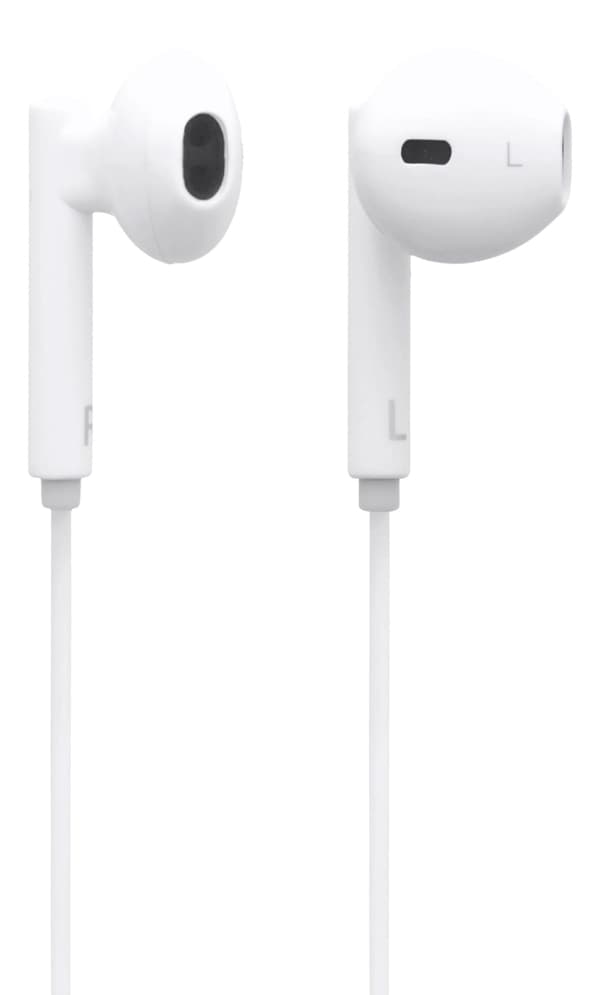 STREETZ in-ear Lightning headset, MFi, volume control, remote, white