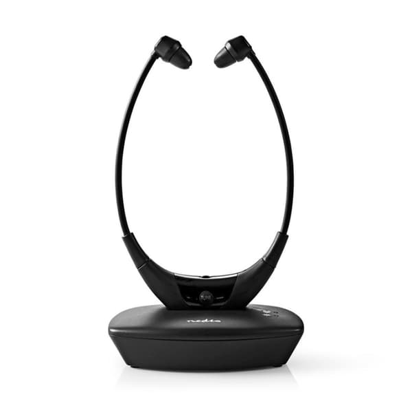 Nedis Trådløst TV hovedtelefoner | RF | In-Ear | Maksimal batteritid: 4.5 timer | 35 m | Digital lyd | Opladningsstation | Balancekontrol | Sort