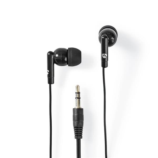 Nedis Langalliset Kuulokkeet | 3.5 mm | Kaapelin pituus: 1.20 m | Äänenvoimakkuuden Säätö | Musta