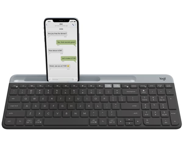 Logitech K580 Keyboard Wireless RF + Bluetooth Dansk, finsk, norsk, svensk gra Grafitt