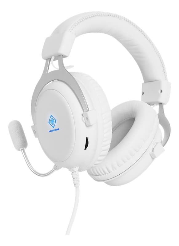 WHITE LINE WH85 Stereo gaming-hodesett, 57 mm drivere, hvit