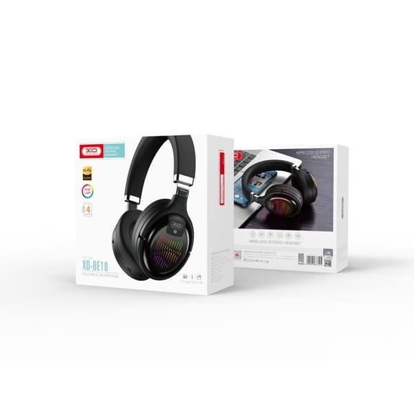 XO Bluetooth hörlurar BE18, Svart