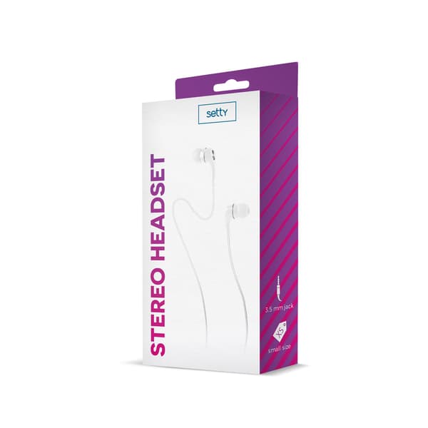Setty in-ear-kuulokkeet (3,5 mm), Valkoinen