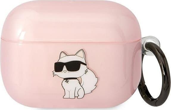 Karl Lagerfeld KLAPHNCHTCP Airpods Pro -suojus różowy/vaaleanpunainen Ikonik Choupette