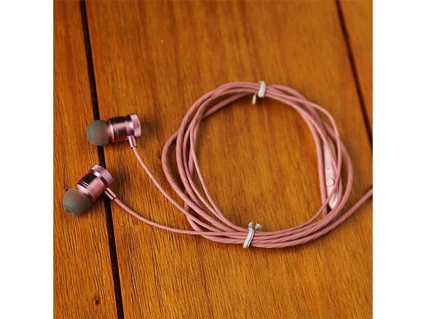 Headphones Somostel UNIVERSAL HEADPHONES SOMOSTEL 3.5 IN-EAR PINK SCJ03P AUTENTIC SOUND SMS-CS03