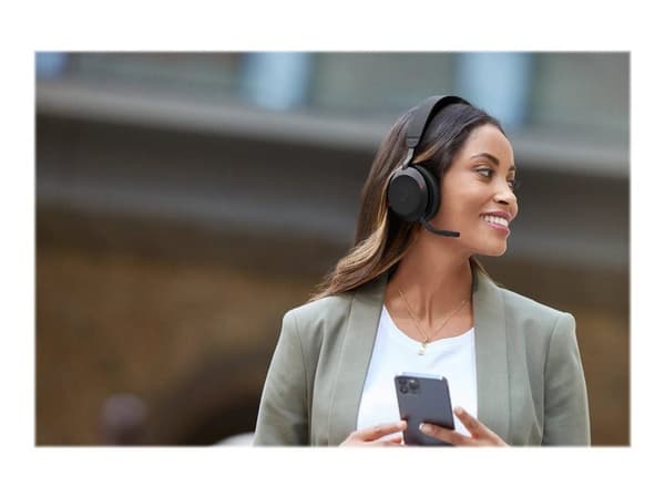 Jabra Office Trådlösa Hörlurar med Laddställ, Jabra Evolve2 75 Link380c Uc Stereo Black