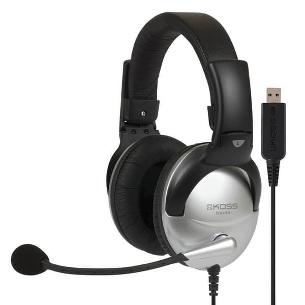 Koss Headset SB45 USB On-Ear Sølv/Svart
