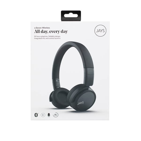 Jays x-Seven Trådlösa Hörlurar On-Ear Svart