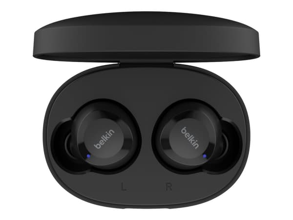 Belkin SoundForm Bolt - True wireless-hörlurar med mikrofon - inuti örat - Bluetooth - svart - för Apple iPhone 14, 14 Plus, 14 Pro, 14 Pro Max; Sams
