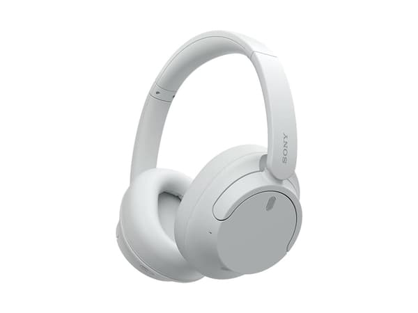 Sony WH-CH720N - Hodetelefoner med mikrofon - full størrelse - Bluetooth - trådløs, kablet - aktiv støydemping - 3,5 mm jakk - hvit