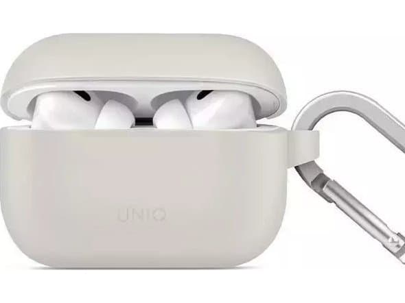 Uniq beskyttelsesdeksel for UNIQ Vencer-hodetelefoner for AirPods Pro 2 gen. Silikongrå/krittgrå