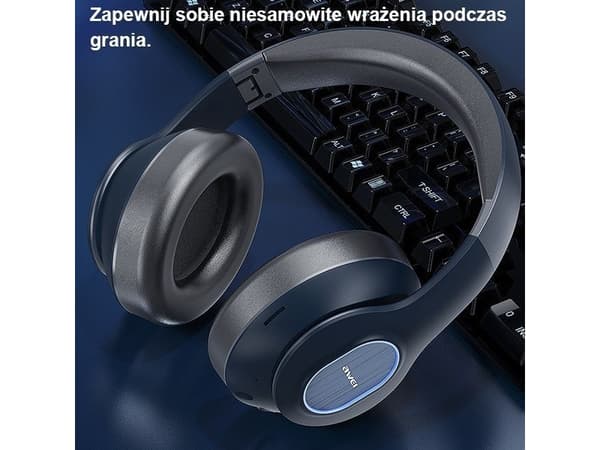 AWEI Bluetooth-hörlurar 5.3 T52 Pro TWS + dockningsstation svart/svart