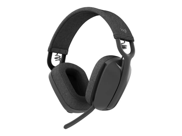 Logitech Zone Vibe Wireless - Hodesett - full størrelse - Bluetooth - trådløs - USB-C via Bluetooth-adapter - grafitt - Certified for Microsoft Teams